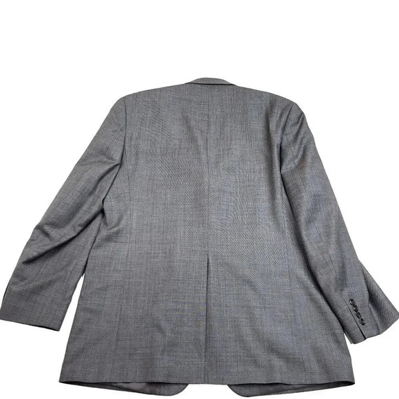 Chaps Men's 44L Suit Jacket Gray Wool 2 Button - Picture 2 of 13